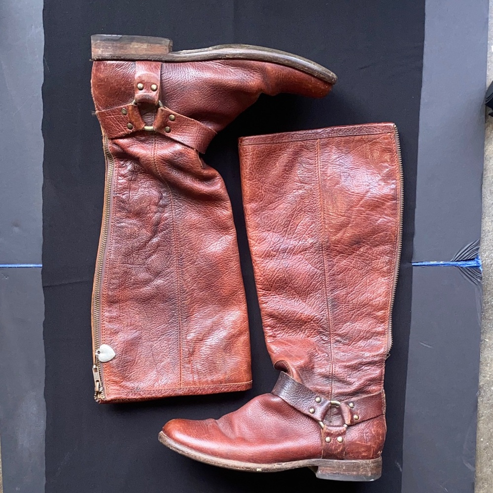 Frye Brown Heeled Boots